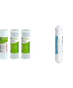 APEC Water Systems High Capacity Pre-Filter Set for Essence Series Reverse Osmosis Water Filter System (1 Count) and Inline Carbon Filter with Quick Connect