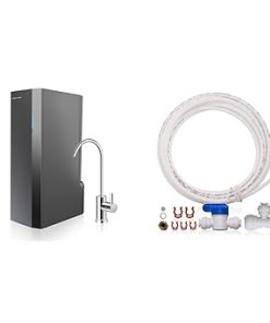 APEC Tankless RO Water Filter System ROTL-AIO - Four-in-One Premium Reverse Osmosis Water Filtration & ICEMAKER-KIT-38-14-RO-A Ice Maker Installation Kit, 3 Piece Set, White
