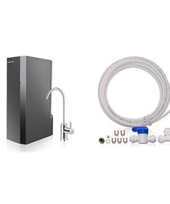 APEC Tankless RO Water Filter System ROTL-AIO - Four-in-One Premium Reverse Osmosis Water Filtration, 2:1 Pure to Drain & ICEMAKER-KIT-RO-1-4 Ice Maker Installation Kit Refrigerator and Water Filters