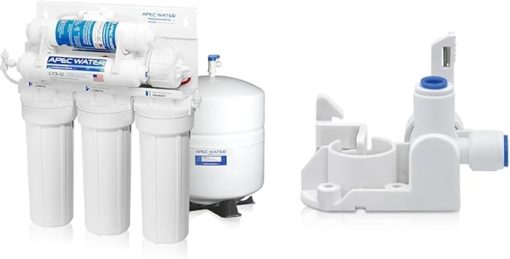 APEC Water Systems Top Tier Supreme Certified Alkaline Mineral pH+ High Flow & Leak Detector with Auto Shut Off Valve for Reverse Osmosis System and Undersink Water Filters