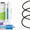 APEC 90 GPD Replacement Filter Set for ULTIMATE Series Alkaline Reverse Osmosis Water System (FILTER-SET-PH) and APEC 5-TCR-QC US MADE 10″ Inline Carbon Filter 4