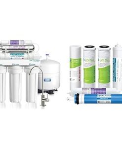 APEC Water Systems ROES-PHUV75 Essence Series Top Tier Alkaline Mineral and Ultra-Violet UV Sterilizer 75 GPD 7-Stage Ultra Safe Reverse Osmosis Drinking Water Filter System | Complete Replacement Filter