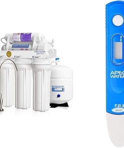 APEC Water Systems Top Tier Supreme Certified Alkaline Mineral pH+ High Flow & TDSMETER Water Quality TDS Meter Tester, 0 to 1999 Measurement Range for Better Accuracy, 1 ppm Resolution 2