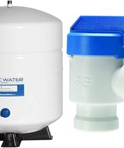 APEC Water Systems Tank-4 4 Gallon and John Guest 3/8 Inch O.D. Tube Size x 1/4 Inch NPTF Speedfit to Female Shut Off Valve Bundle