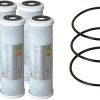 APEC Water Systems FILTER-SET-ESPH High Capacity Replacement Filter Set & Replacement ORing for ROES-50 3.5″ OD Reverse Osmosis Water Filter Housings 3