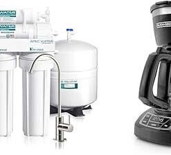 APEC Water Systems ROES-50 Essence Series Top Tier 5-Stage & Black+Decker 12-Cup Digital Coffee Maker, CM1160B, Programmable