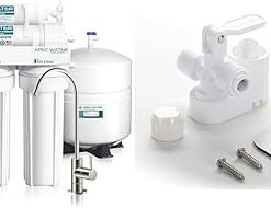 APEC Water Systems ROES-50 Essence Series Top Tier 5-Stage WQA Certified & Hydronix FLK-14 RO Reverse Osmosis Undersink Filtration System Water Leak Detector Safety Valve