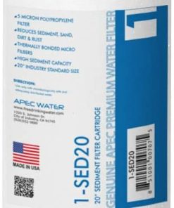 APEC Water Systems Commercial Grade US Made Stage 1 Replacement Sediment Filter for Light Commerical System(1-SED20)