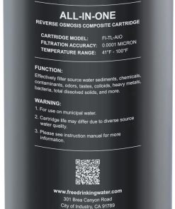 APEC WATER ROTL-AIO Replacement Filter Cartridge – 600 GPD Reverse Osmosis Filter, All in One, Removes 99% of impurities (FI-TL-AIO)