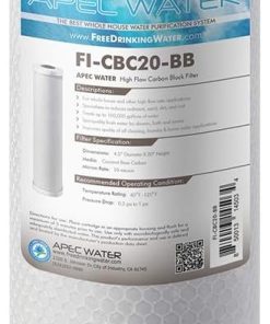 APEC Water Systems 20" Whole House High Flow Carbon Block Replacement Water Filter (FI-CBC20-BB)