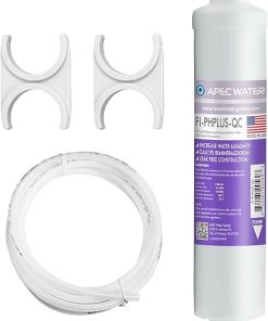 APEC Water Systems PHPLUSKIT-14 US MADE 10" Alkaline High Purity pH+ Calcium Carbonate Inline Filter Kit with 1/4" Quick Connect