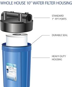 APEC Water Systems HBB-10 4.5″ x 10″ inch BB Whole Water Filter Housing 1 inch Inlet/Outlet 2