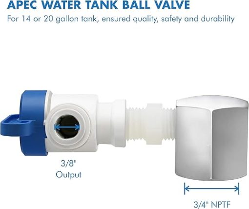 APEC Water Systems Tank Ball Valve (3/4" NPTF, 3/8" Output) - Image 2