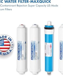 APEC Water Systems FILTER-MAXQUICK US MADE 90 GPD Complete Replacement Filter Set for ULTIMATE Series Reverse Osmosis Water Filter System RO-QUICK90 Stage 1-4 2