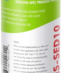 APEC Water Systems FI-ES-SED10 Stage 1 10" 5 Micron Sediment Replacement Filter for Under sink System