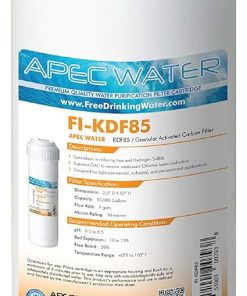 APEC Water Systems FI-KDF85 Iron and Hydrogen Sulfide Reduction Specialty Water Filter, 2.5"x10
