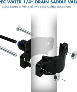 APEC Water Systems Drain Saddle Valve with 1/4″ Quick Connect for Under-Sink Reverse Osmosis System (Saddle-Drain) 2