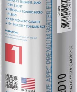 APEC Water Systems 1-SED10 US MADE 5 Micron 10” x 2.5” Sediment Water Filter For Reverse Osmosis System