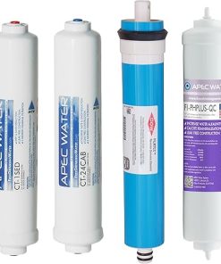 APEC Water Systems FILTER-MAXCTOP-PH US MADE 90 GPD Complete Replacement Filter Set for ULTIMATE Series Countertop Alkaline Reverse Osmosis Water Filter System