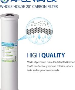 APEC Water Systems FI-CAB20-BB APEC 20″ Whole House High Flow GAC Carbon Filter 4.5″X 20″ (100,000 gallons), White 2
