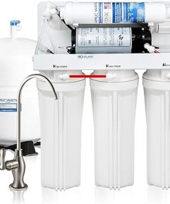 APEC Water Systems RO-PUMP-120V Top Tier Ultra Safe Reverse Osmosis Drinking Water Filtration System with US Made Booster Pump