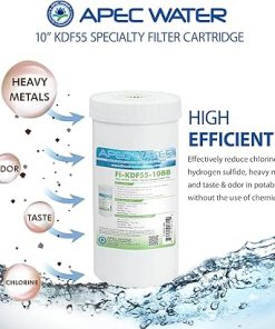 APEC Water US Made Whole House Heavy Metals Removal KDF55 / GAC Carbon Filter 4.5″ x 10″ (FI-KDF55-10BB) 2