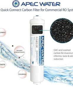 APEC Water Systems 12″ Commercial Grade US Made Inline Carbon Post-filter with 3/8″ Output For Light Commercial Reverse Osmosis Water Filter System (FI-CAB12-QC) 2