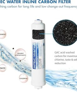 APEC Water Systems ULTIMATE Inline Carbon Pre-filter 10″, with 1/4″ Quick-Connector (CT-24CAB) 2