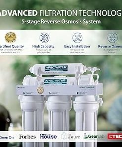 APEC Water Systems ROES-50 Essence Series Top Tier 5-Stage WQA Certified Ultra Safe Reverse Osmosis Drinking Water Filter System 2