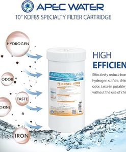 APEC Water Systems FI-KDF85-10BB US Made Iron and Hydrogen Sulfide Reduction Replacement Water Filter, 4.5″x10″ 2