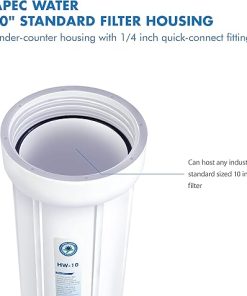 APEC Water Systems HW-10 10″ White Standard Filter Housing with 1/4″ John Guest Fittings 2