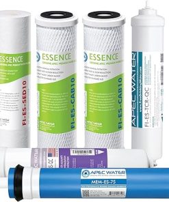 APEC FILTER-MAX-ESPH 75 GPD Complete Replacement Filter Set for ESSENCE Series Alkaline Reverse Osmosis Water Filter System & Set 3 Pcs 3.5″ O.D. Replacement O-Ring, Black 2